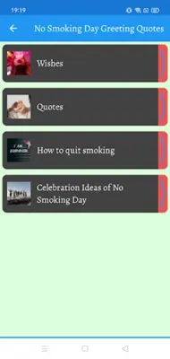 No Smoking Day Greeting Quotes android App screenshot 6